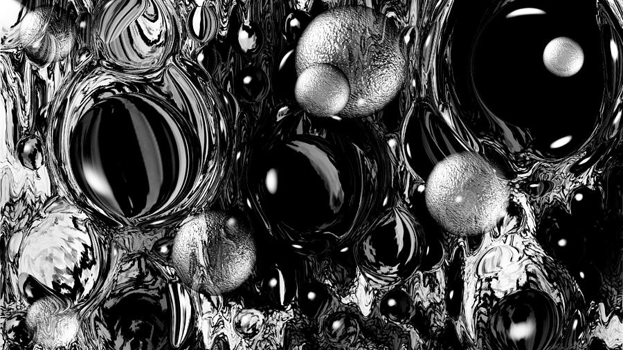 Bubble Abstract Digital Art by Belinda Cox