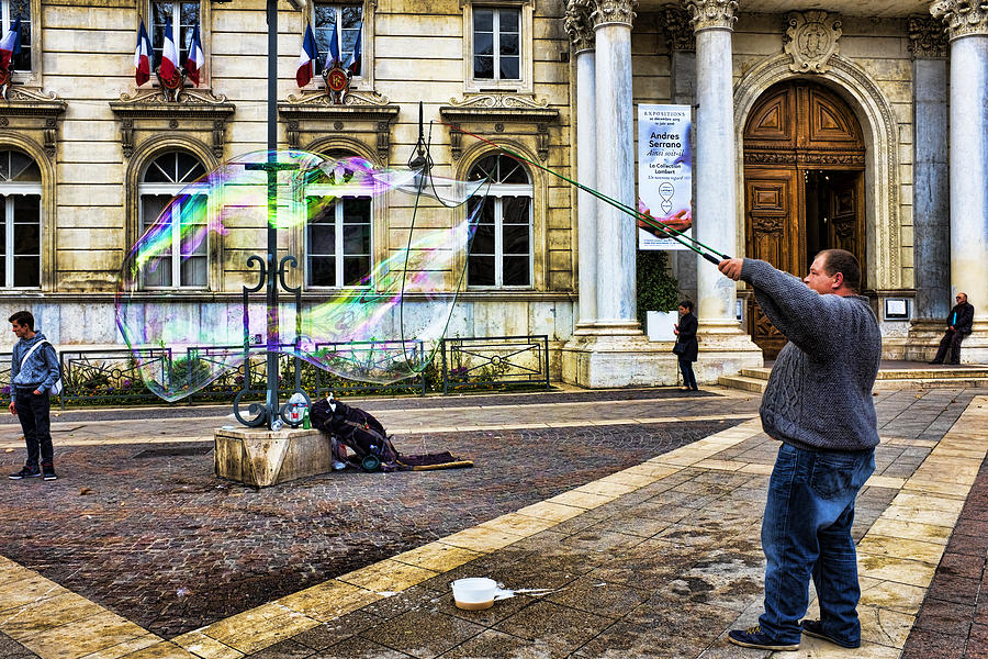 Bubble Man Avignon Photograph by Hugh Smith