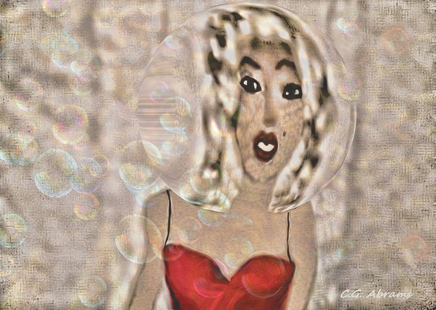 Bubble Me Marilyn Digital Art by CG Abrams