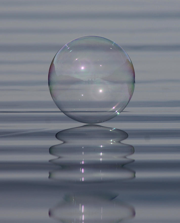 Bubble on Ripples Photograph by Cathie Douglas