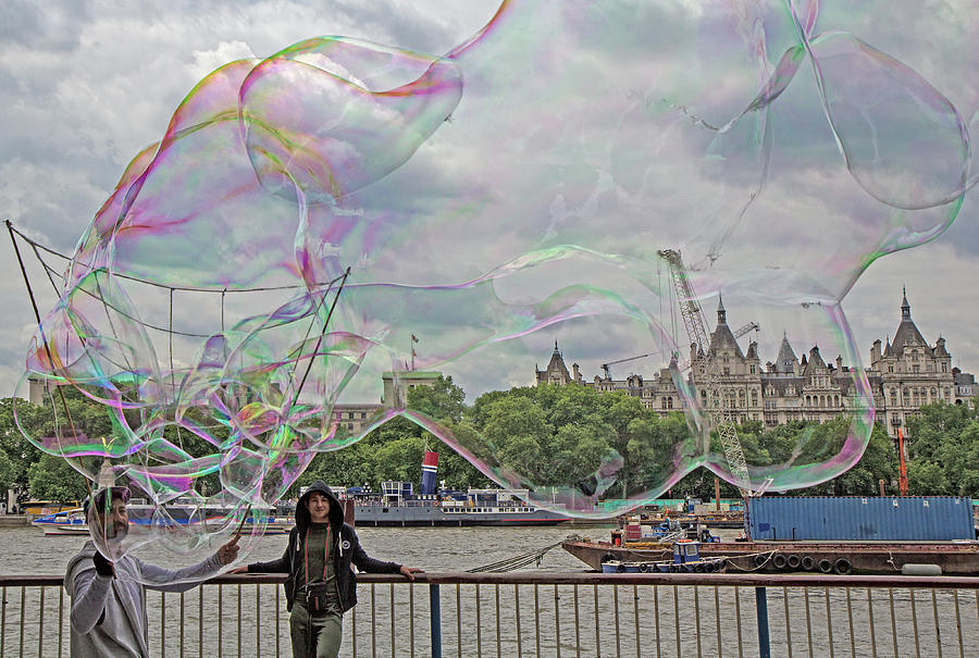 Bubble on the River Thames Photograph by Robert Pilkington