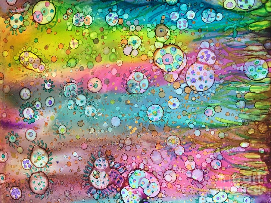 Bubble Party Painting by Nancy Koehler