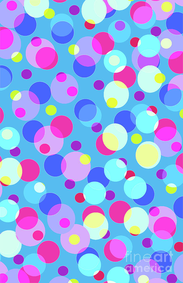 Pattern Digital Art - Bubble Pop by Louisa Knight