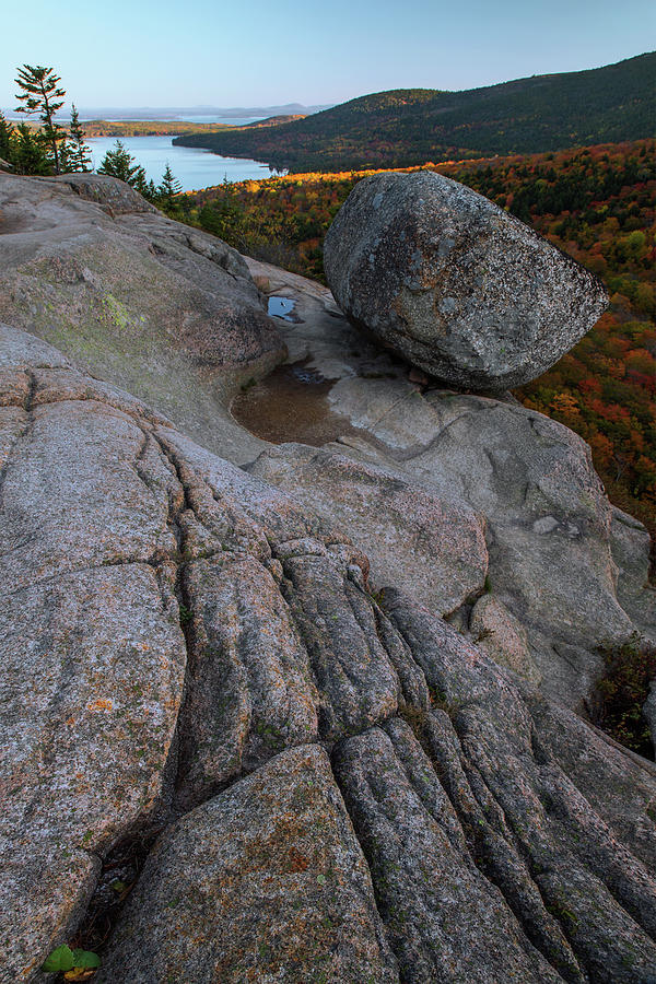 Fall Photograph - Bubble Rock Sunrise by White Mountain Images