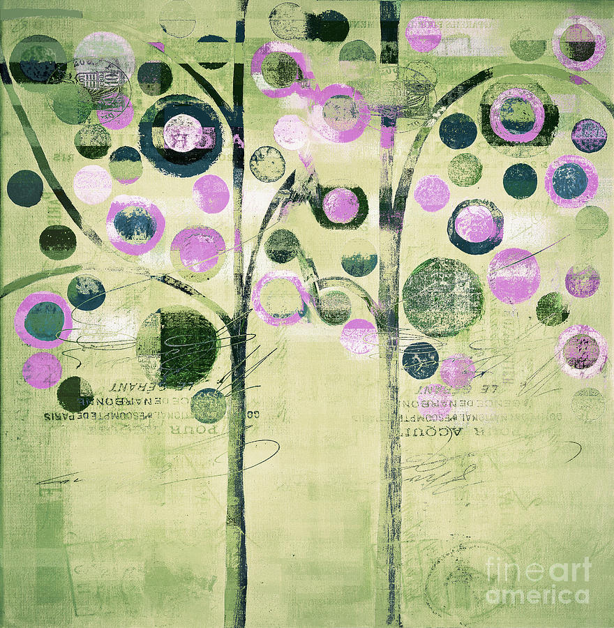 Bubble Tree Duo - 44gree3 Painting by Variance Collections