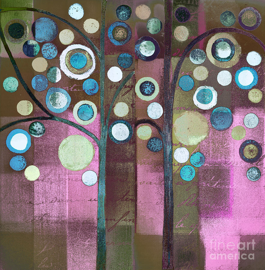 Bubble Tree Duo - 5507c Painting by Variance Collections
