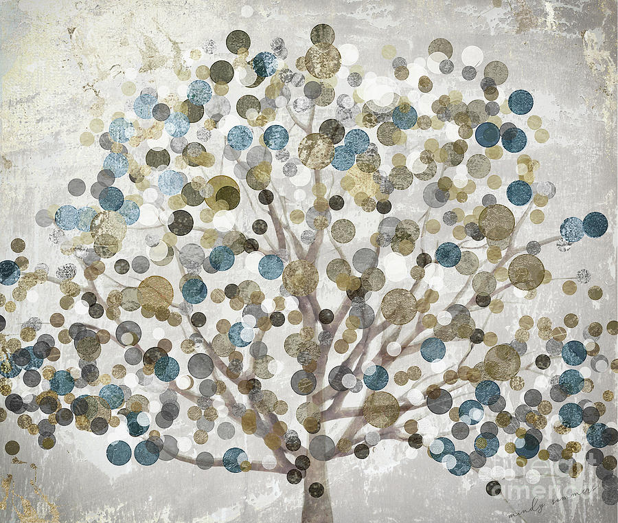 Bubble Tree Painting by Mindy Sommers