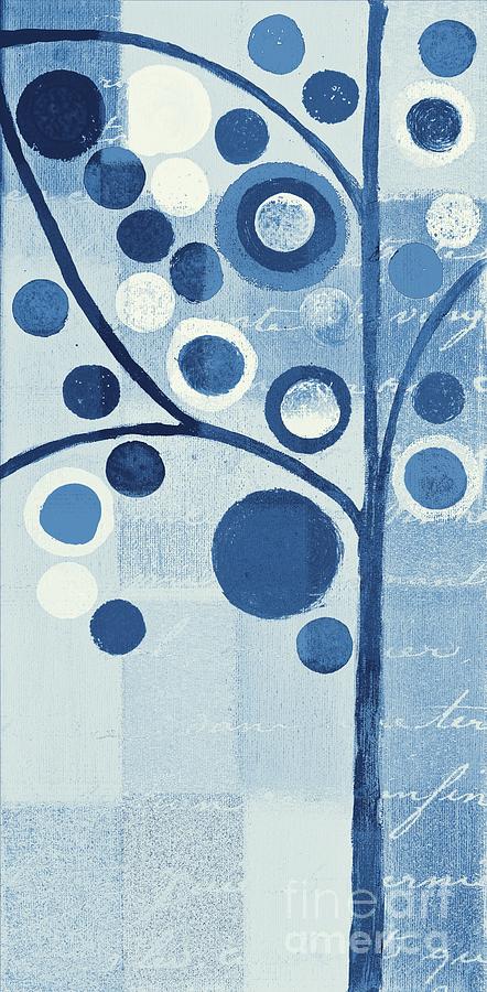 Blue Painting - Bubble Tree - s290-01l - Blue by Variance Collections