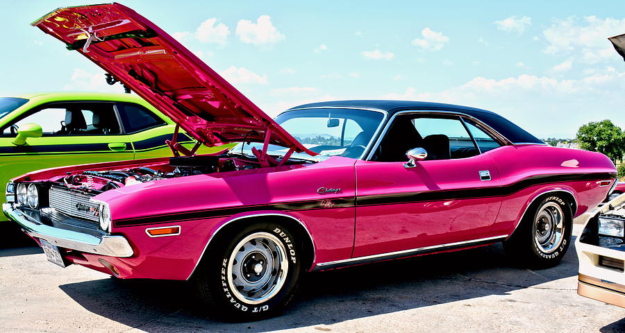 Bubblegum Pink Classic Dodge Challenger Photograph by Amy McDaniel