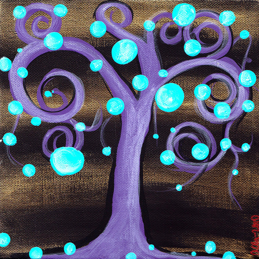 Bubblegum Tree Painting by Abril Andrade