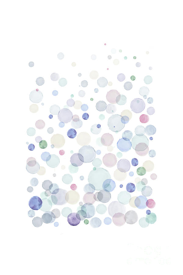 Bubbles - Abstract Watercolor . Painting By Aga And Artur Szafranscy