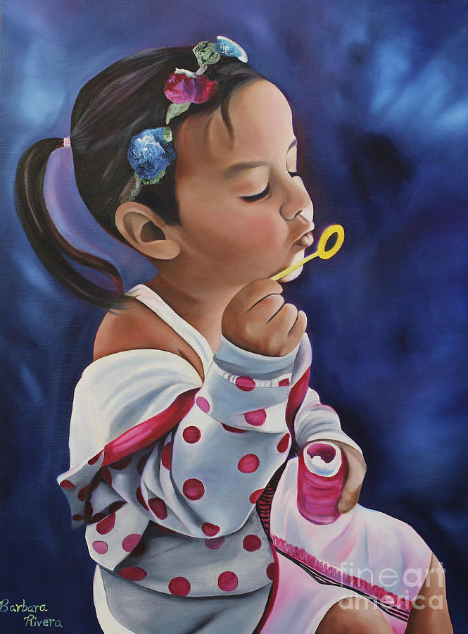 Bubbles Painting by Barbara  Rivera