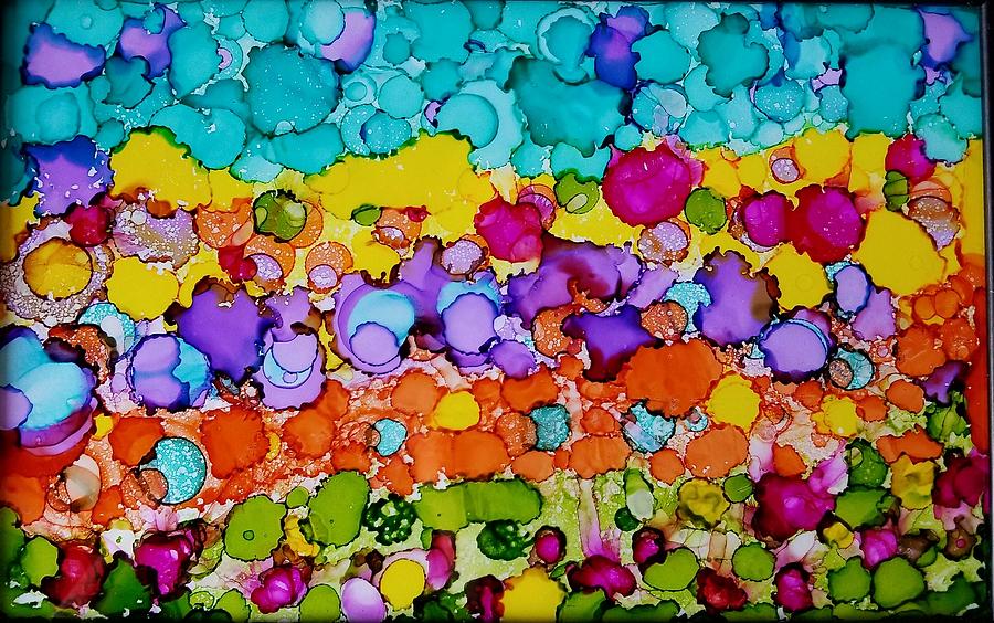 Bubbles Painting by Donna Perry