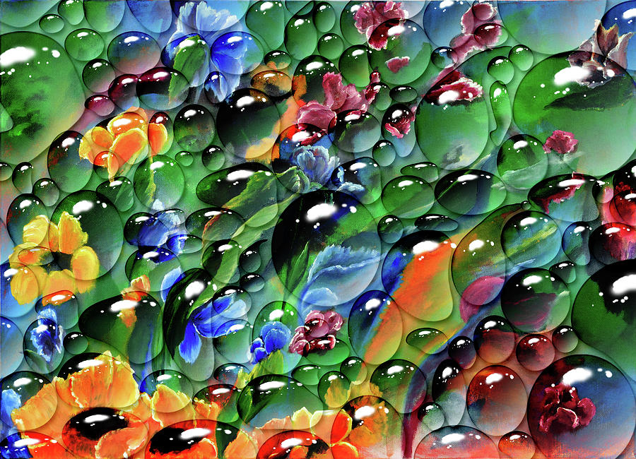 Bubbles on the Dreamfield Digital Art by Medea Ioseliani