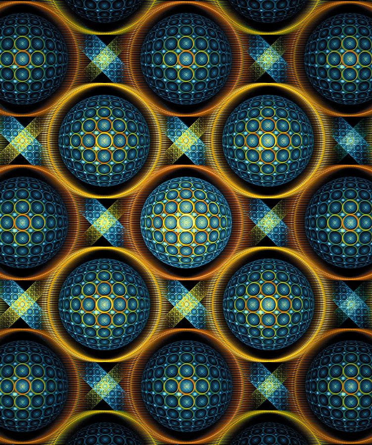 Pattern Mixed Media - Bubbles - Pattern - Fractal by Anastasiya Malakhova