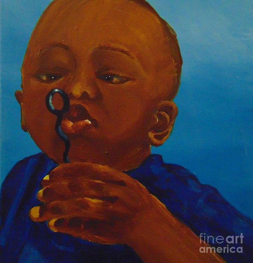 Bubbles Painting by Saundra Johnson