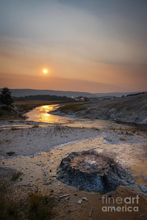 Yellowstone National Park Photograph - Bubbling Hot Spring in Yellowstone National Park by Michael Ver Sprill