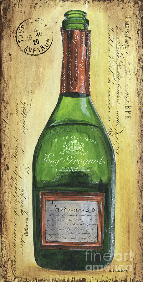 Wine Painting - Bubbly Champagne 3 by Debbie DeWitt
