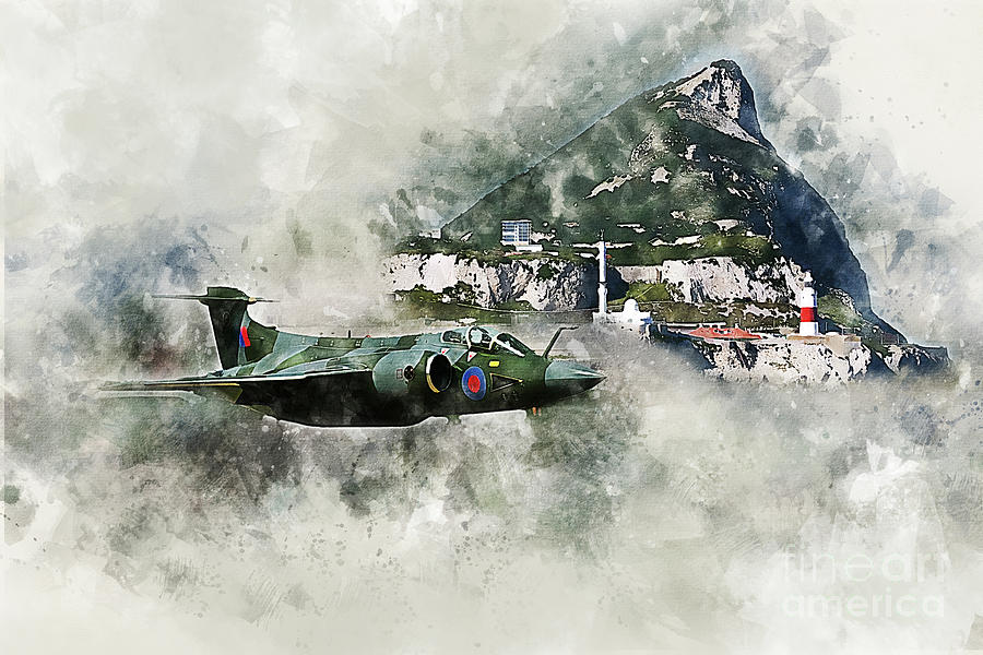 Buccaneer At The Rock - Painting Digital Art by Airpower Art