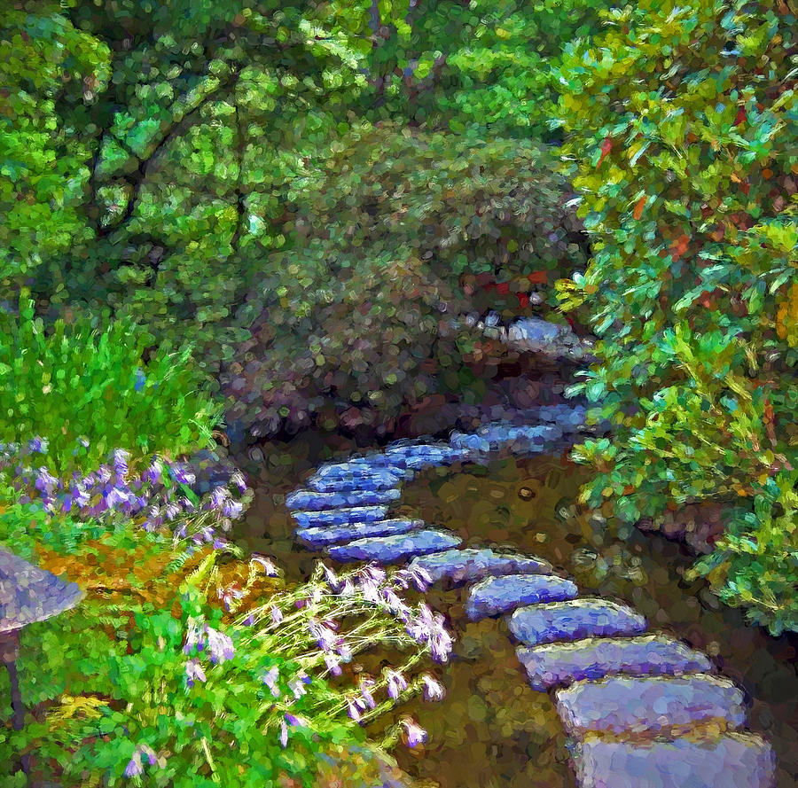 Buchart Garden Path in Abstraction Photograph by Ginger Wakem