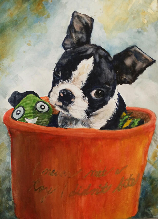 Toy Painting - Bucket List by Cheryl Wallace