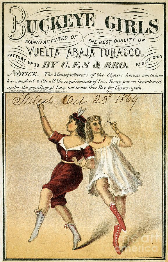 Buckeye Girls Tobacco Poster 1869 Photograph by Jon Neidert