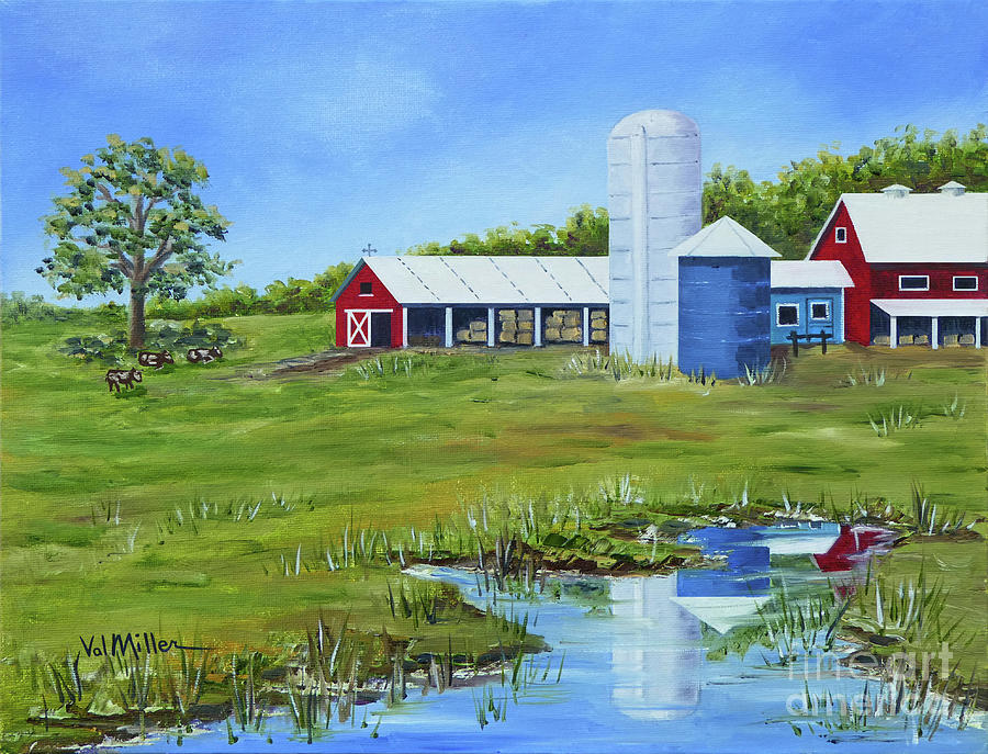 Bucks County Farm Painting by Val Miller