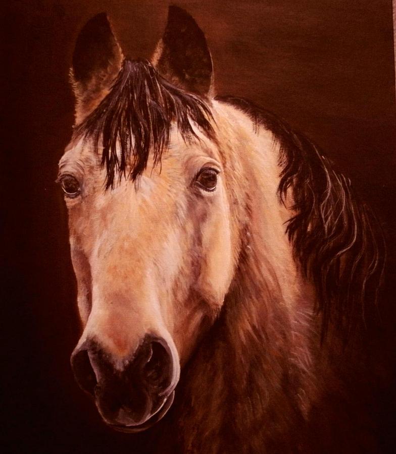 Buckskin Horse Saved Painting by Karen Cortese - Fine Art America