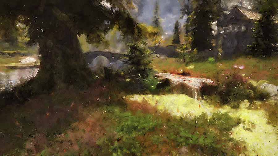 Bucolic Paradise - 11 Painting by AM FineArtPrints