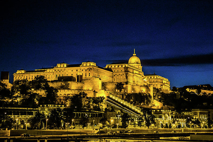 Architecture Photograph - Buda Castle at Night by Lisa Lemmons-Powers
