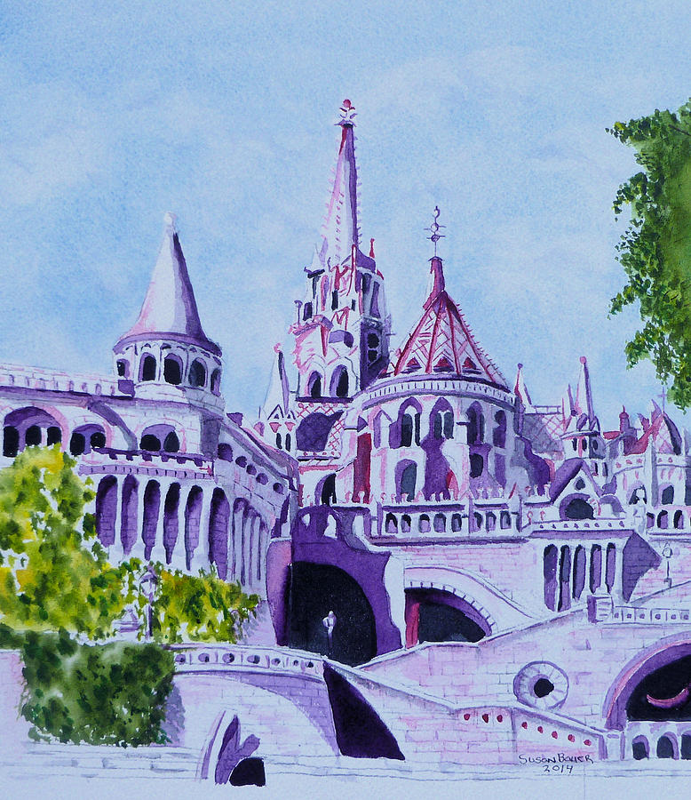 Buda Castle Painting by Susan Bauer