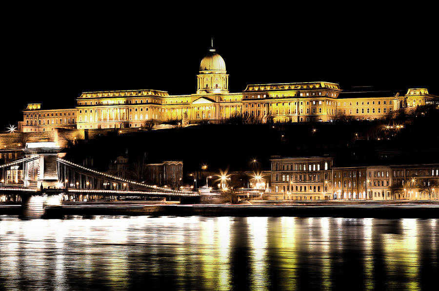 Budapest At Night Art Photograph by David Pyatt
