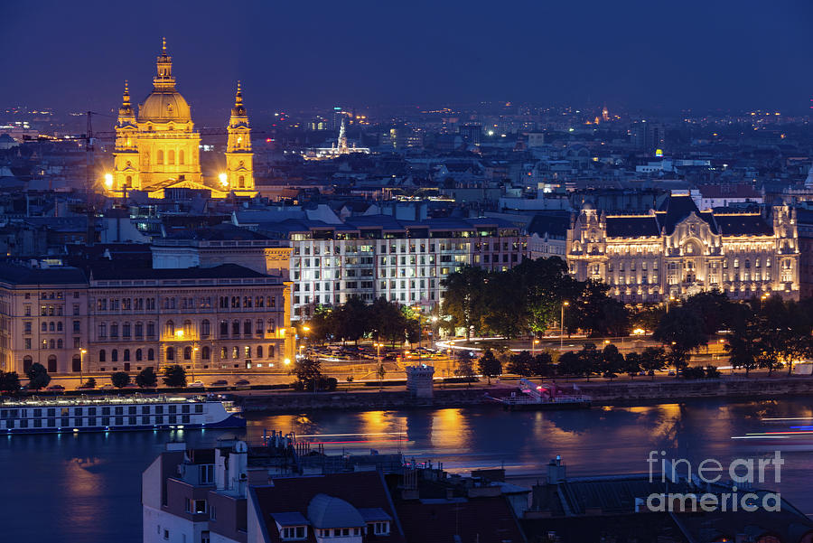 Budapest at Night Photograph by Bob Phillips