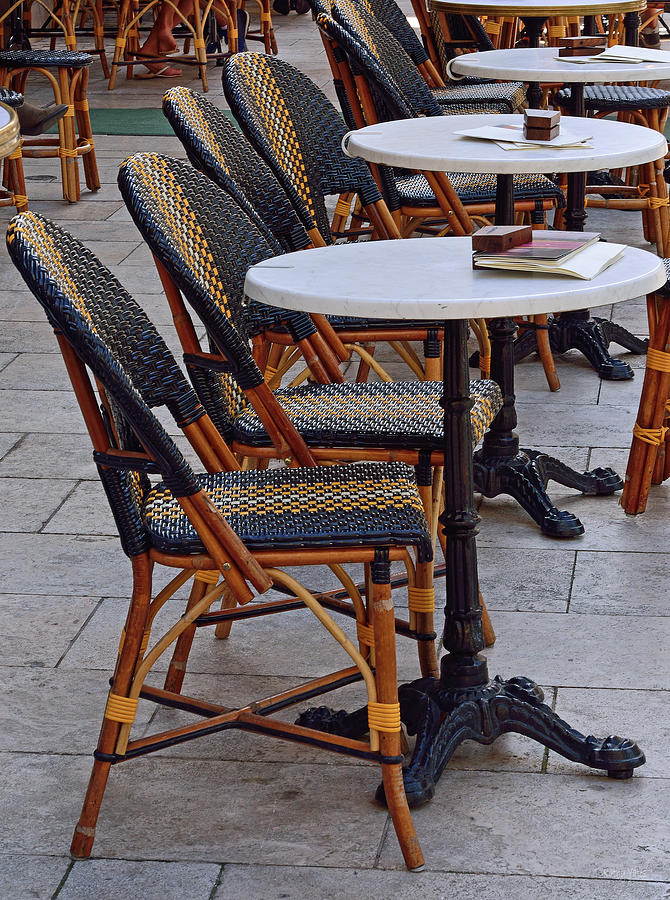 Budapest Cafe Chairs Photograph by Kathy Yates
