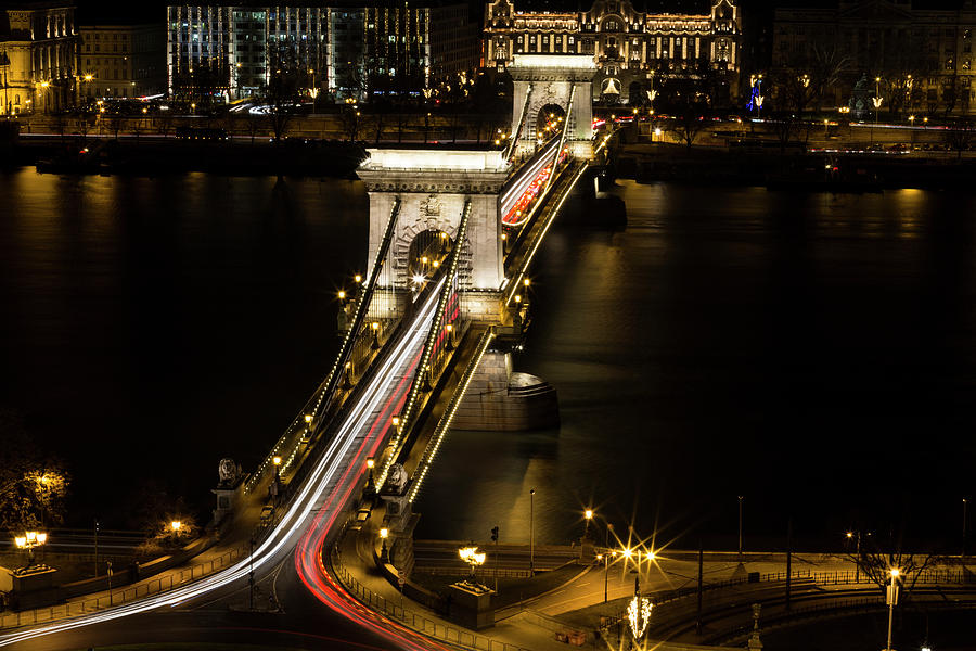 Budapest Chain Bridge Photograph by David Pyatt