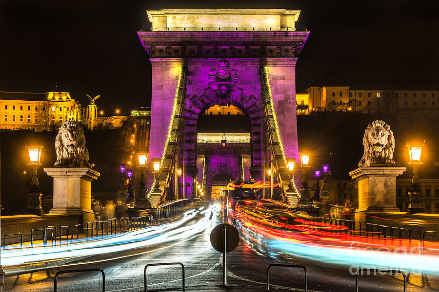 Budapest - Chain Bridge - Hungary Photograph by Luciano Mortula