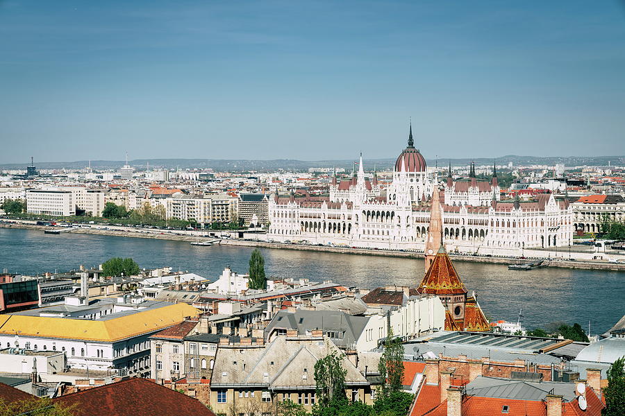 Budapest City Center And The Danube River Photograph