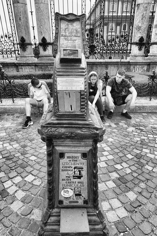 Budapest CityScope Black and White Photograph by Sharon Popek