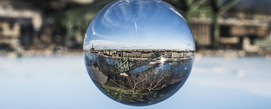 Budapest Globe - Liberty Bridge Photograph by Gabor Tokodi - Fine Art ...