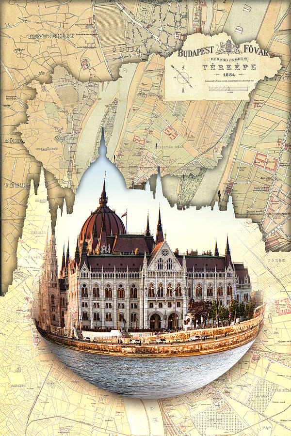 Budapest Globe Map Photograph by Sharon Popek