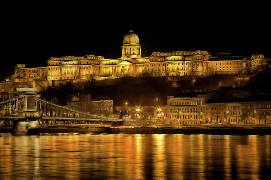 Budapest Golden Night Photograph by David Pyatt