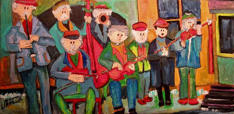 Budapest Klezmer Band Painting by Michael Litvack