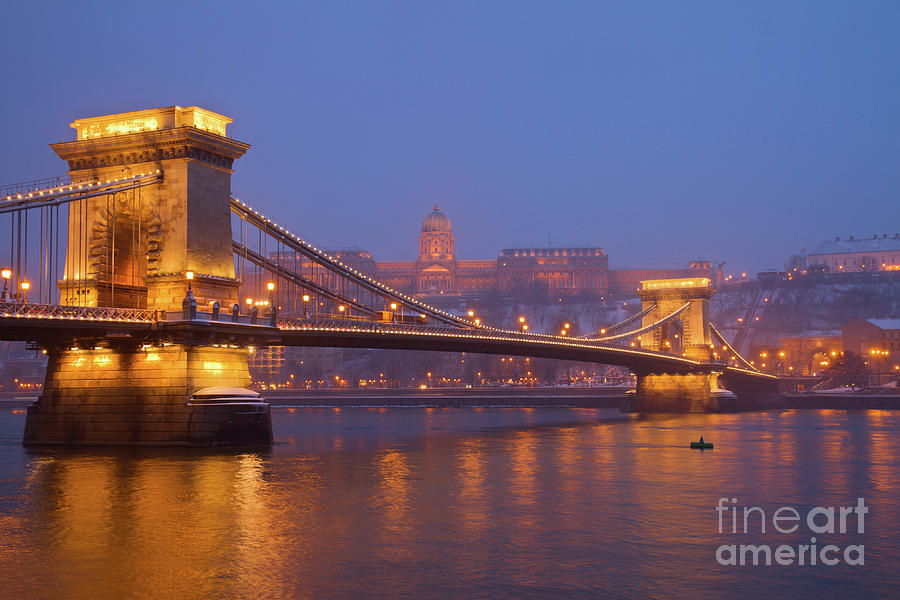 Budapest Landmarks at Night Photograph by Anastasy Yarmolovich
