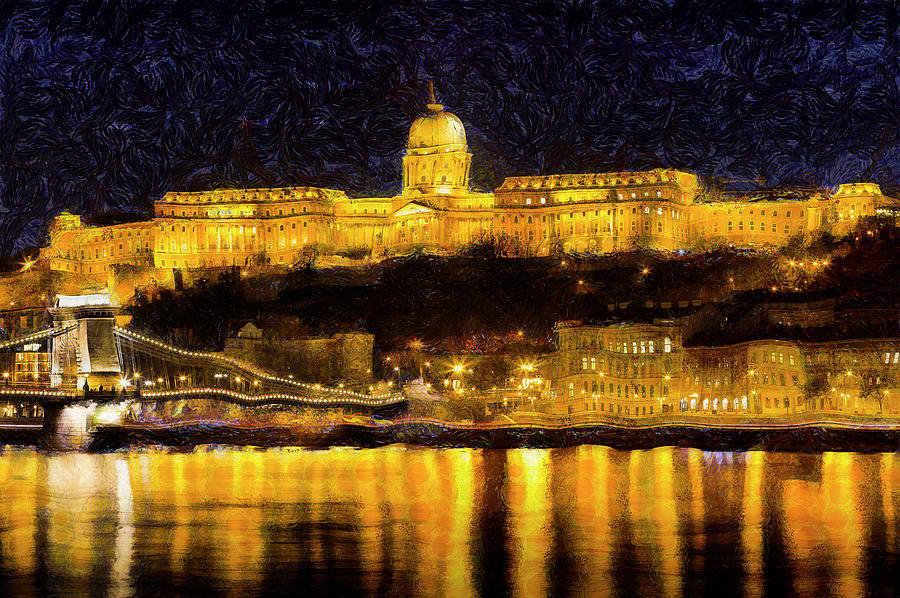 Budapest Night Art Photograph by David Pyatt