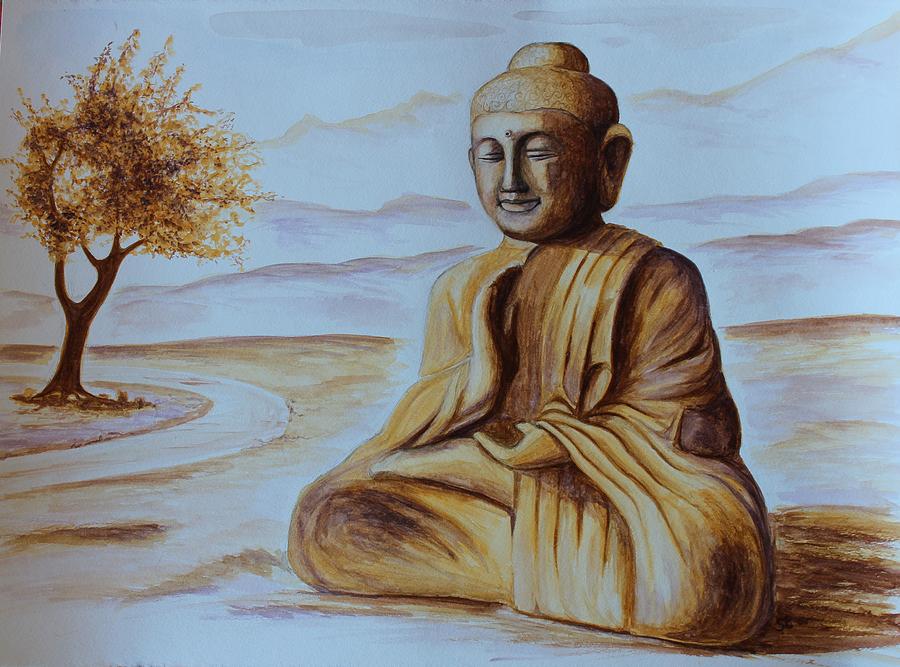 Budda Painting by Sabina Bonifazi
