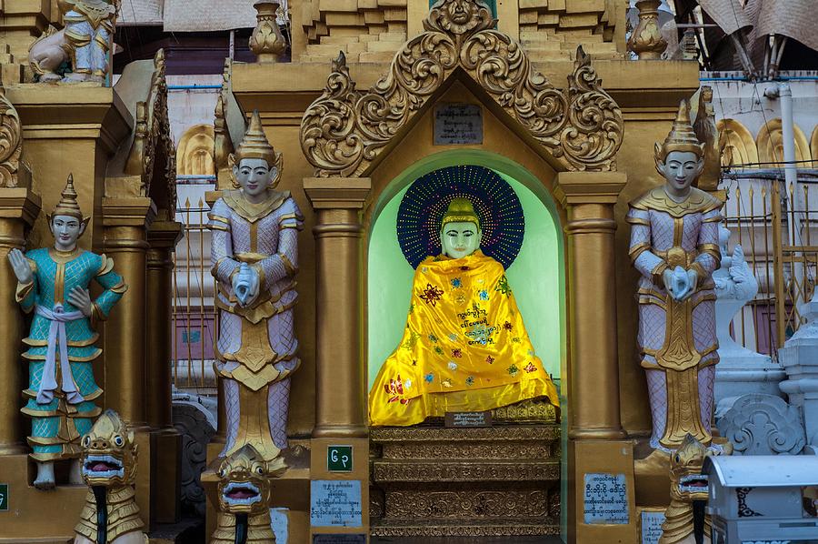 Buddha at Swedagon Pagoda Photograph by Judith Barath