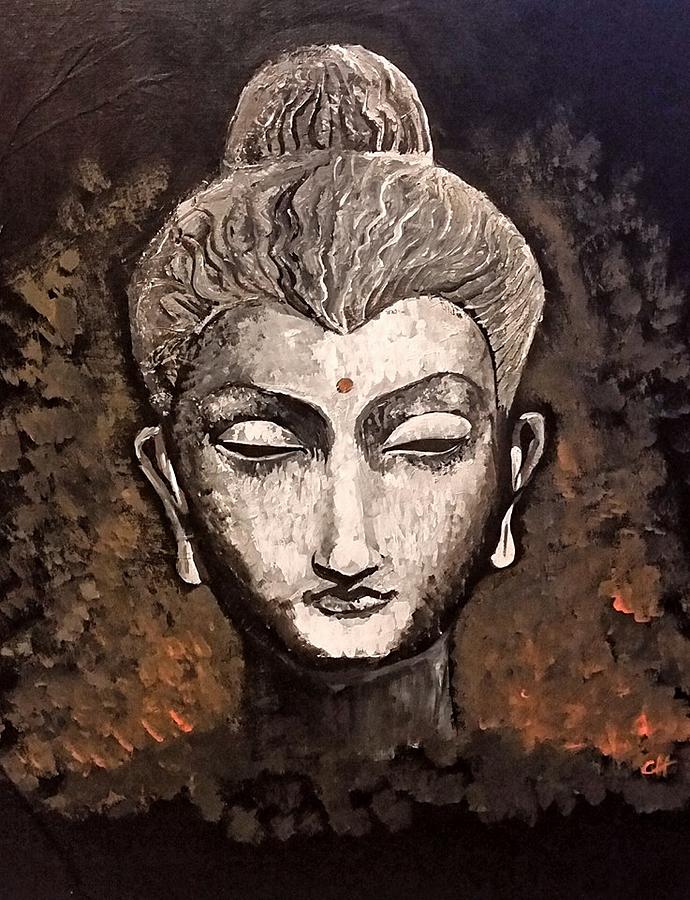 Buddha Painting by Carole Hutchison