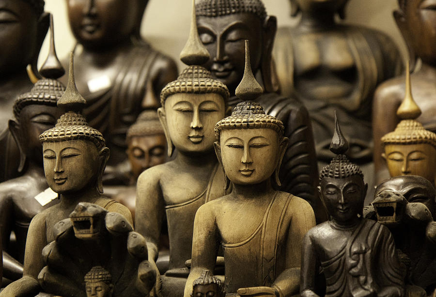 Buddha Carvings Photograph by Gary Hughes