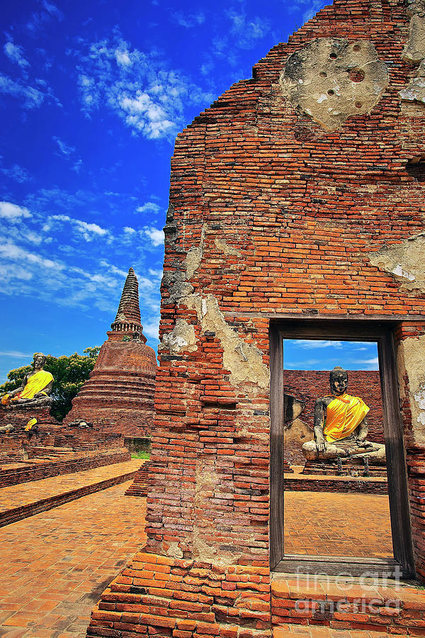 Buddha Doorway at Wat Worachetha Ram In Ayutthaya, Thailand Photograph by Sam Antonio