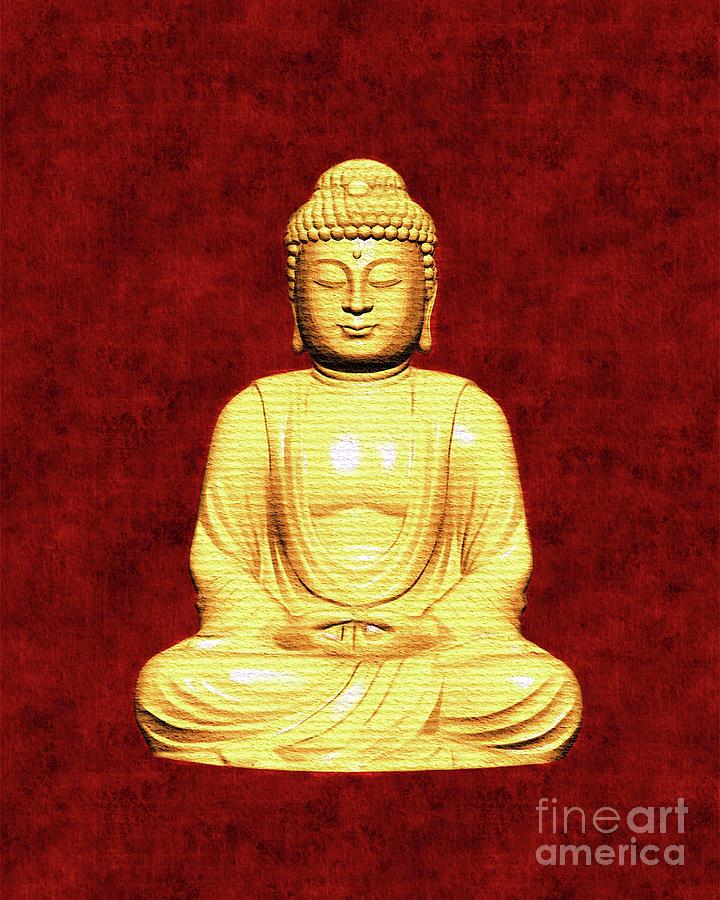 Buddha Enlightened Painting by Esoterica Art Agency